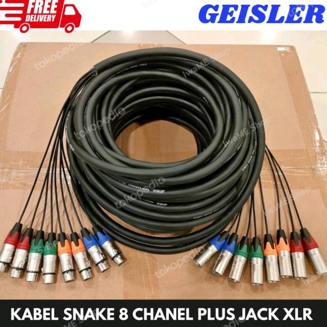 siap kirimm... kabel snake isi 8 channel kabel snake 8ch komplit jack xlr male female