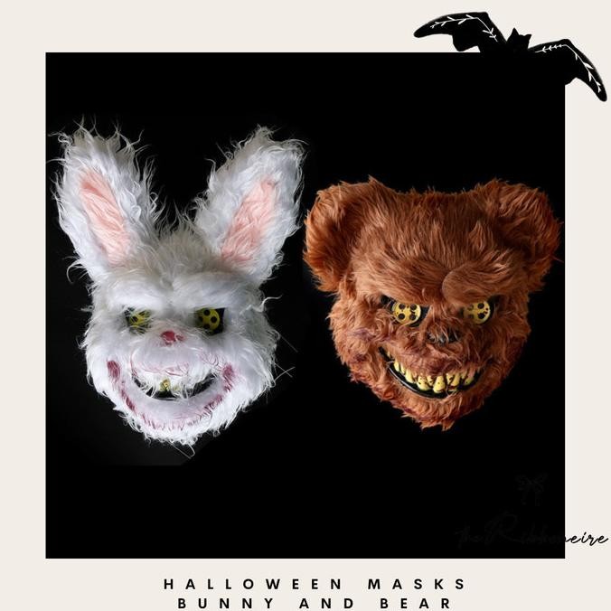 ala Topeng halloween/ halloween mask/ topeng kelinci topeng beruang bulu
