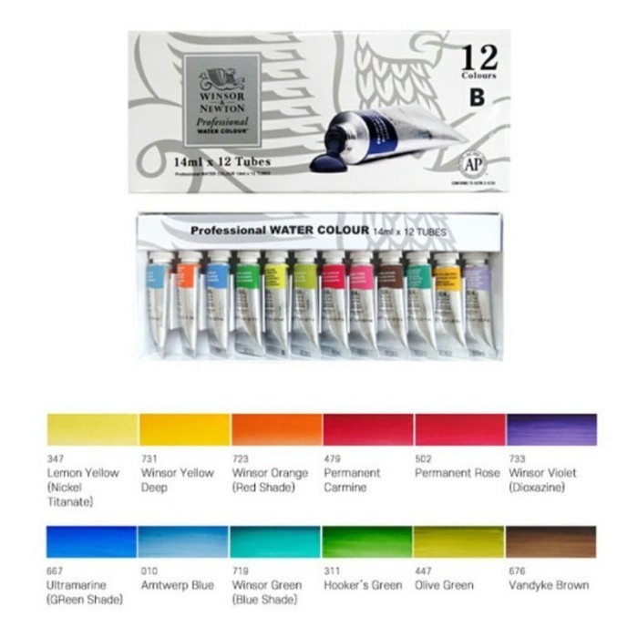 

promo! New Product Winsor And Newton Profesional Watercolor 14 Ml 32 Tubes