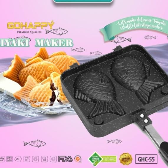 Gohappy Taiyaki Pan Cetakan Pancake Taiyaki Ikan Waffle Maker