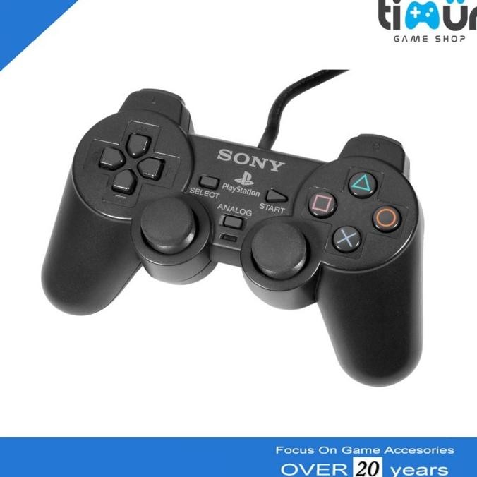 2 Stik Stick PS2 Original Pabrik Hitam Converter Double PS3 PC Laptop