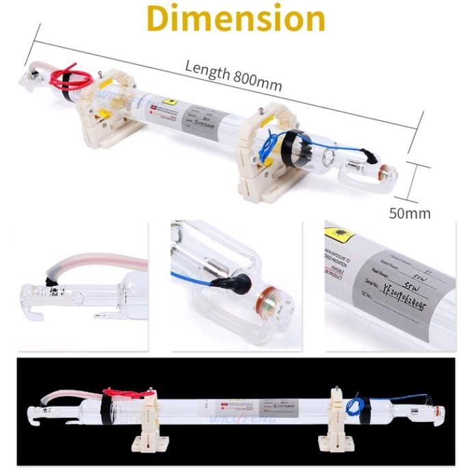 [ Ofe ] Tabung Laser Co2 50W Laser Tube Co2 50W Promo Terbatas  Ready