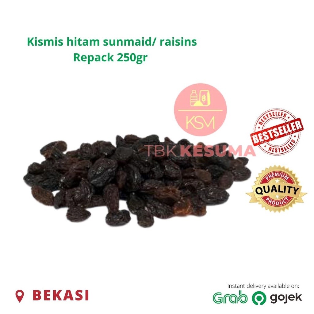 

Kismis hitam sunmaid/ raisins repack 250gr