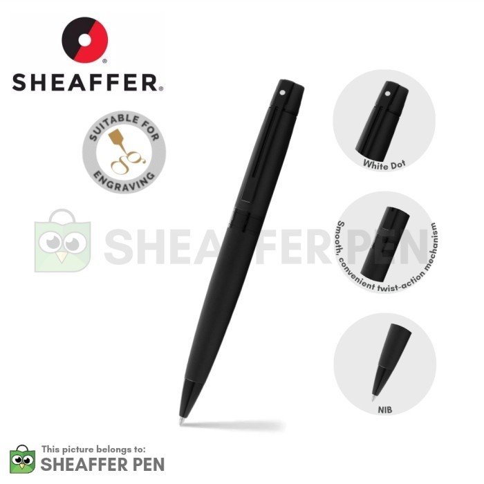 

Sheaffer 300 Matte Black Lacquer Ballpoint Pen
