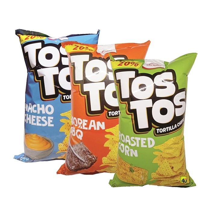 

TOS TOS ALL VARIAN 145GR TORTILA CHIPS ROASTED CORN / NACHO CHEESE / KOREAN BBQ