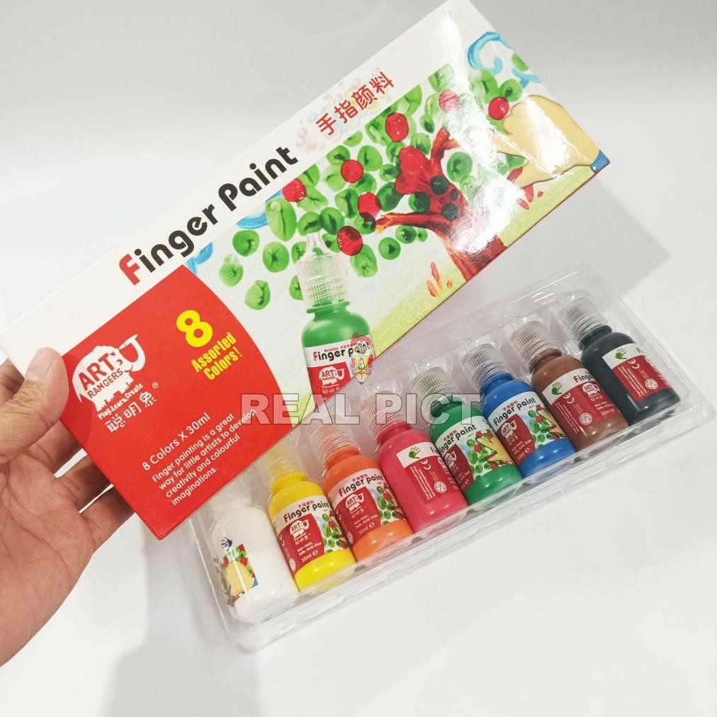 

TERMURAH Finger Paint / washable paint / mainan edukasi anak 8 warna 30ml ty-65
