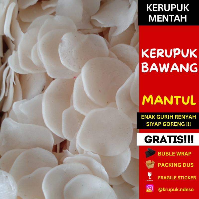 

Kerupuk bawang - krupuk bawang GUCI TOAK khas Tuban 500gr