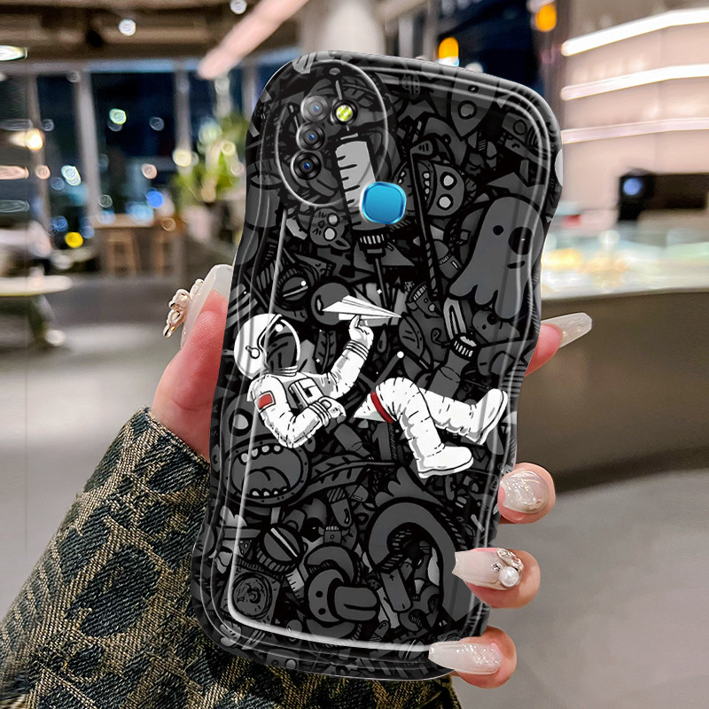 Casing Hp Untuk Infinix Smart 5 Smart 6 Ram 3 Case Casing pola Astronot NASA Kasing HP Cesing Siliko