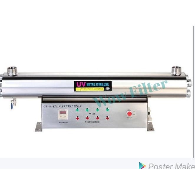 Water Sterilizer Uv 4 Lampu/Ultraviolet 48Gpm Uv Industri