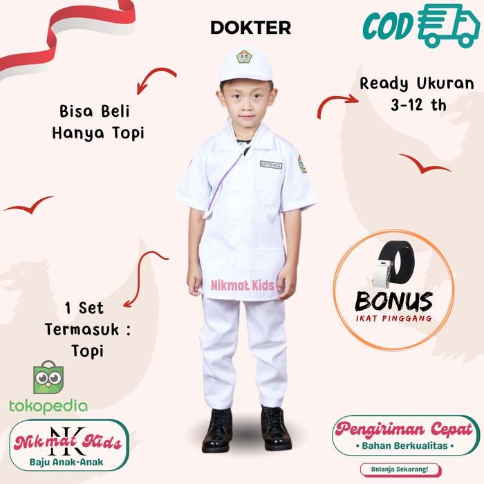 Baju Profesi Dokter Kecil Anak Baju Kostum Laki Laki Perempuan Sd Tk