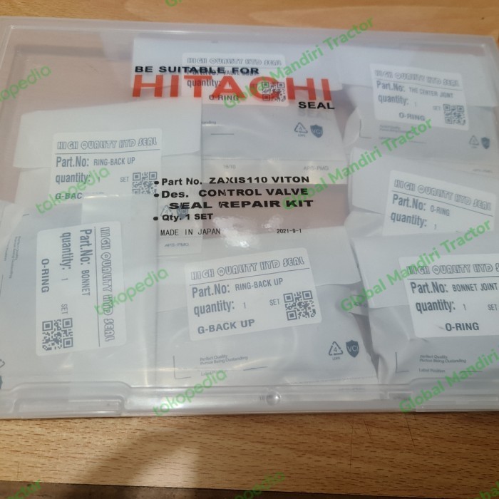 SEAL KIT CONTROL VALVE HITACHI ZAXIS 110 VITON