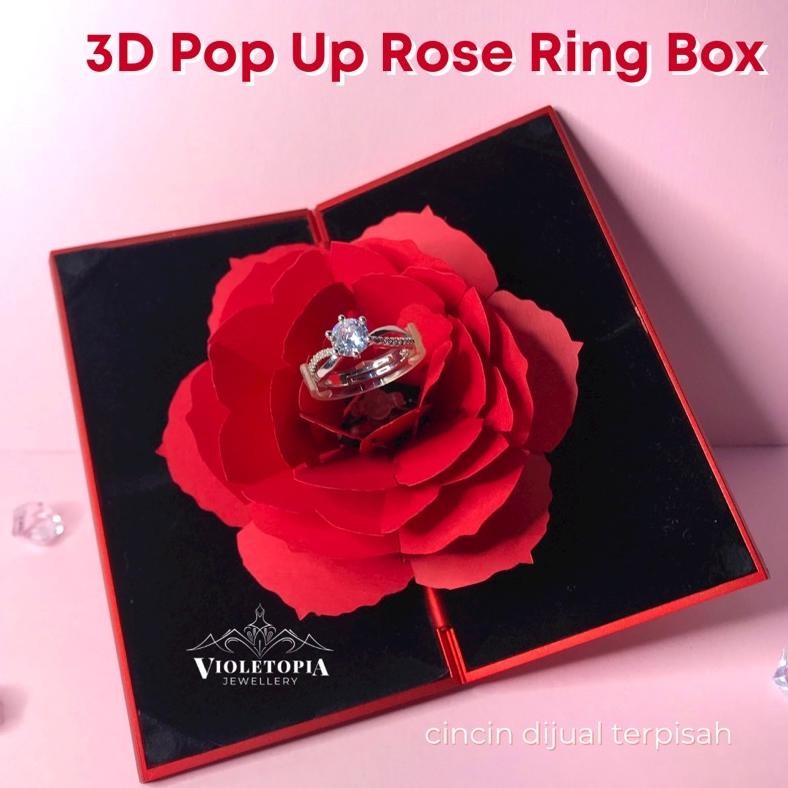 

SPECIAL [FREE GIFT] 3D Pop Up Rose Ring Box / Kado Ulang Tahun / Kotak Cincin Mawar Lamaran / Tempat Cincin Nikah / Box Cincin / Ring Box / Gift Box Mawar Merah / Hadiah Valentine / Kotak Hadiah / Promise Ring Box / Kado Ulang Tahun / Ring Box Cincin