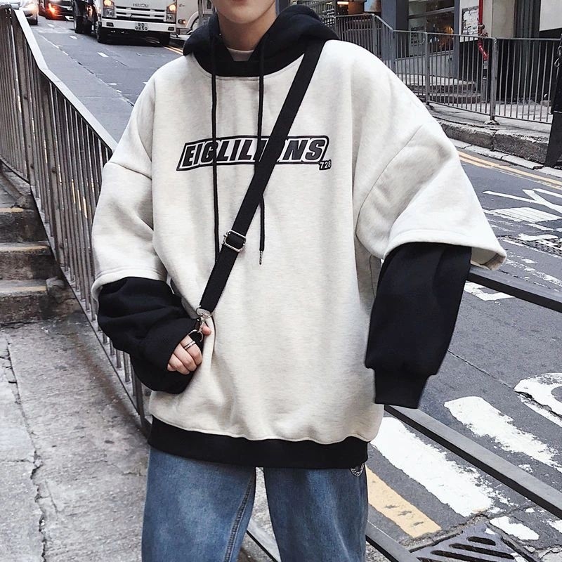 Jaket Hoodie Mix Two Tone EIGLILIONS Double Layer Big Size M L XL XXL 2XL 3XL XXXL 4XL 5XL 6XL Hoodi