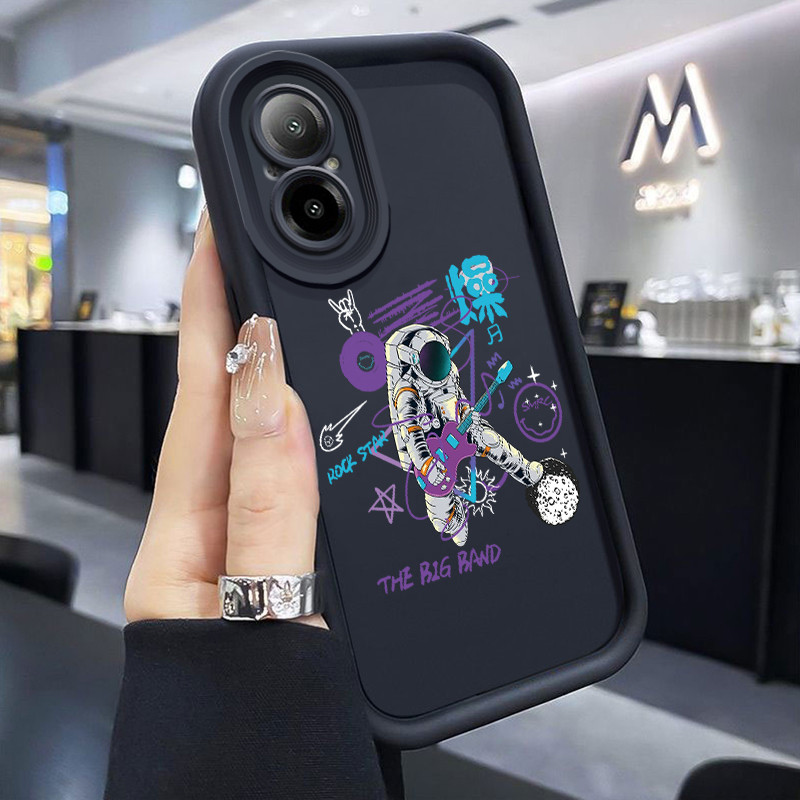 Casing Hp Untuk Realme C67 4G C65 4G Realme 12 Lite Case HP Casing pelindung HP Astronot NASA Softca