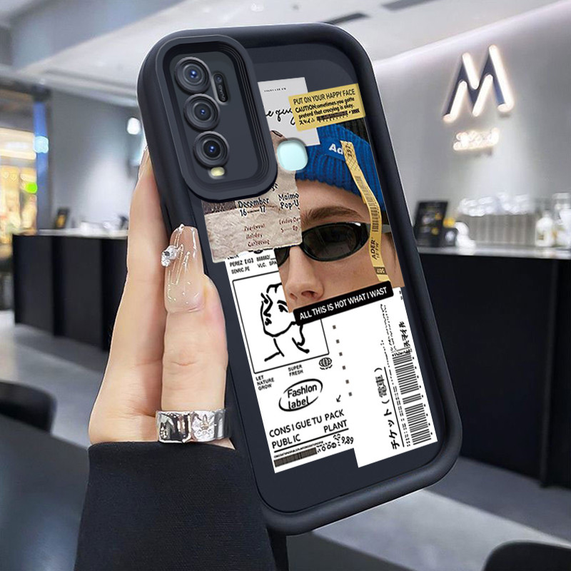 Casing Hp Untuk VIVO Y50 VIVO Y30 VIVO Y30i Case Casing pola karakter sederhana Kasing HP Cesing Sil