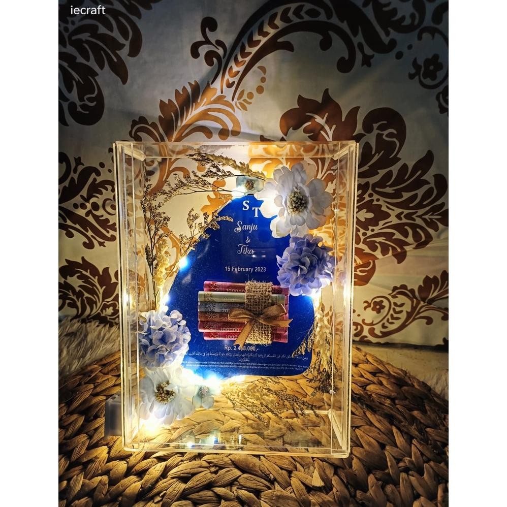 ORIGINAL 1 HARI JADI Mahar Transparan Mahar Akrilik Sliding bisa request background Mahar Pernikahan