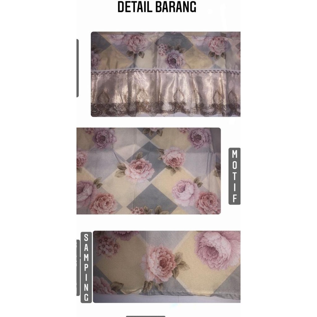 Tutup Kulkas Renda Taplak Kulkas Vintage Tebal Sarung Kulkas Cover