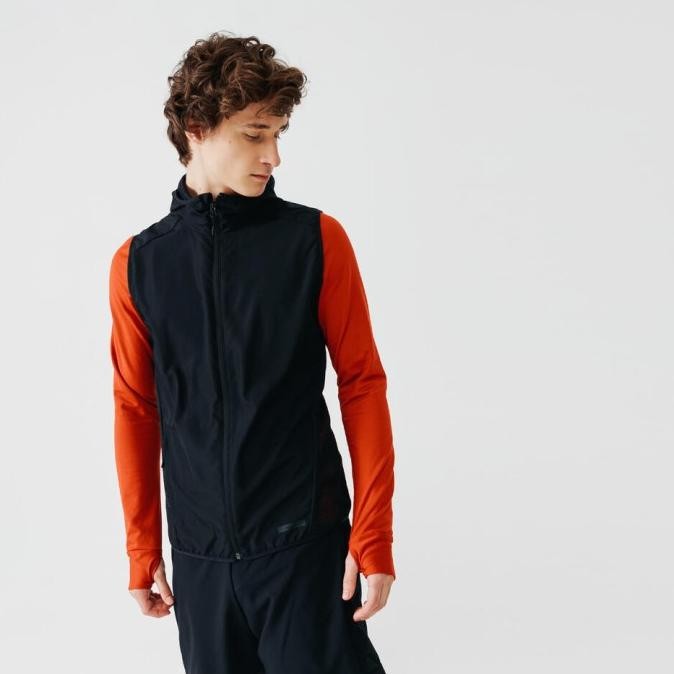 Decathlon Kalenji Jaket Windbreaker Pria Hitam - 8487907