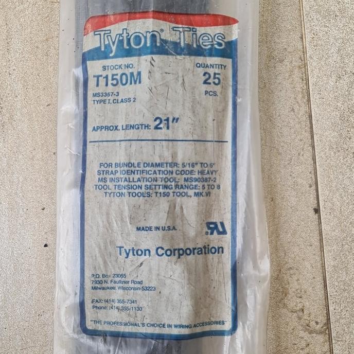 

[ R.A.B ] Hellermann Tyton Nylon Cable Ties T150M 21" 21 Inch 533.4Mm 25 Piece