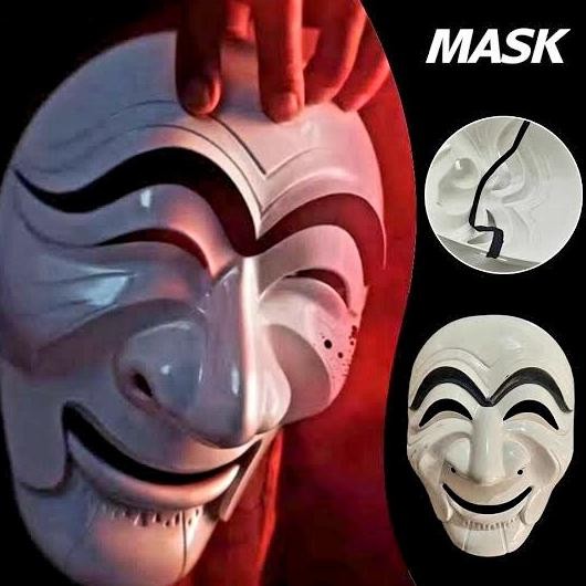 New Topeng Money Heist Korea Roleplay Mask Kostum Topeng Halloween Original