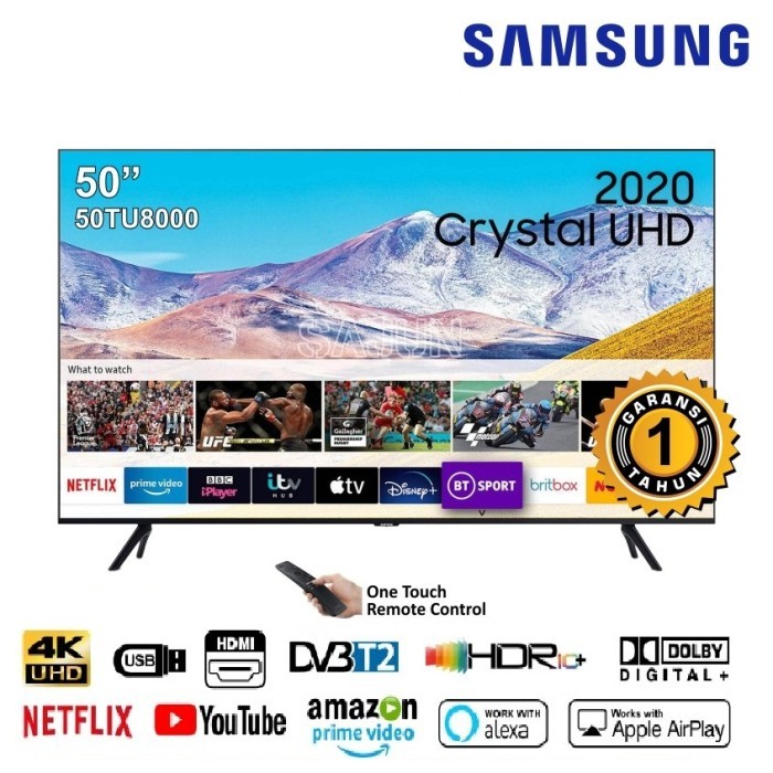 Toko Bakia -- Smart TV Samsung 50TU8000 Crystal UHD 4K TV LED 50 Inch UA50TU8000
