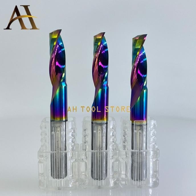 Single Flute End Mill 6mm Spiral 17mm ACP Aluminium Cnc DLD Coating 1F