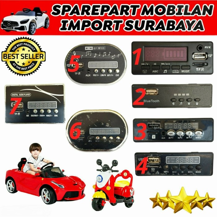 Terlaris MODUL MUSIK MP3 BLUETOOTH MOTOR MOBILAN AKI ANAK 6 VOLT IC MUSIC RC 6V SALE