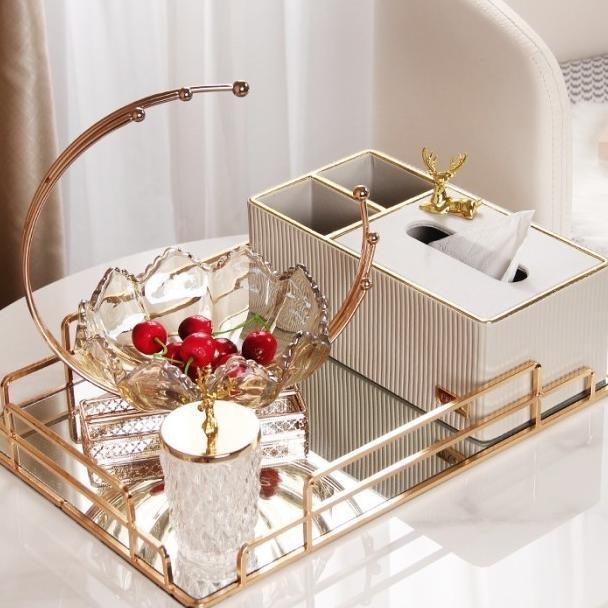 Arcee Tray Nampan Gold Tray Nordic Tray Gold