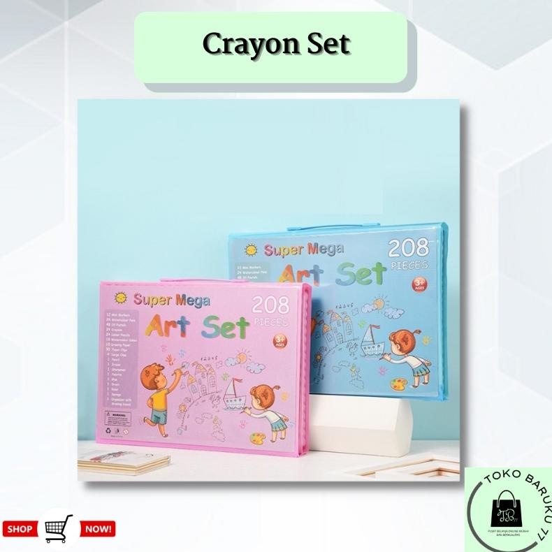

TERMURAH (KEYA) Pensil Warna Crayon Set 208 Pcs Alat Menggambar Mewarnai Anak an-114