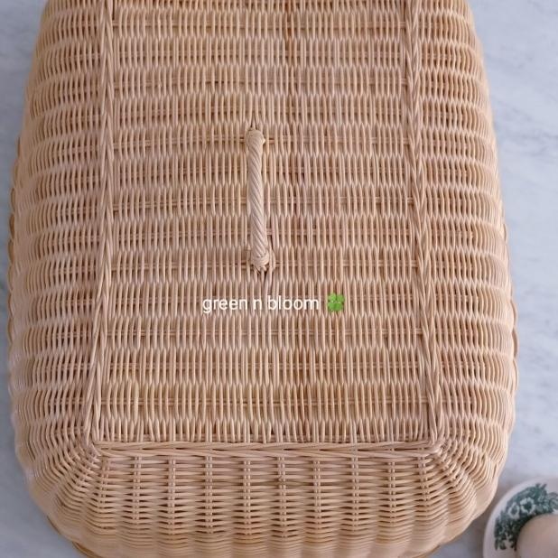 Tudung Saji Rotan Besar Tutup Saji Persegi Jumbo