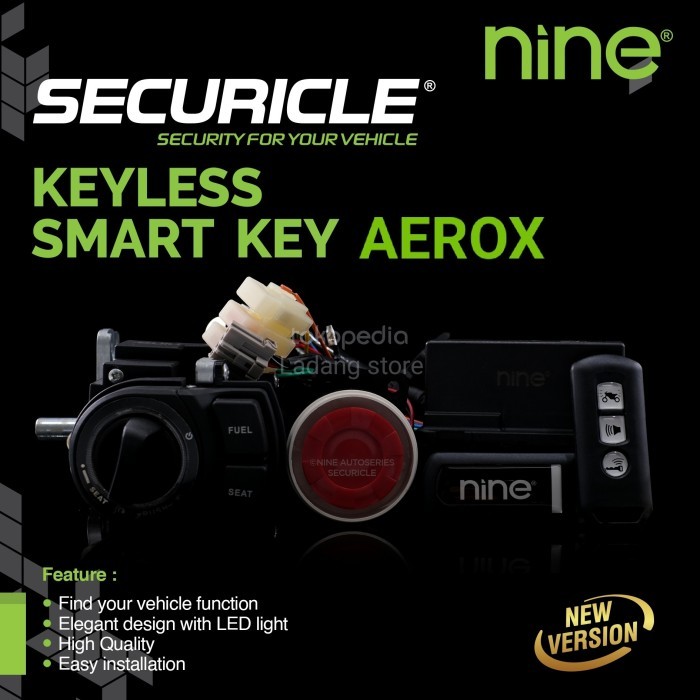 KUNCI KEYLESS SMARTKEY YAMAHA AEROX PLUS ALARM ORGINAL NINE PNP
