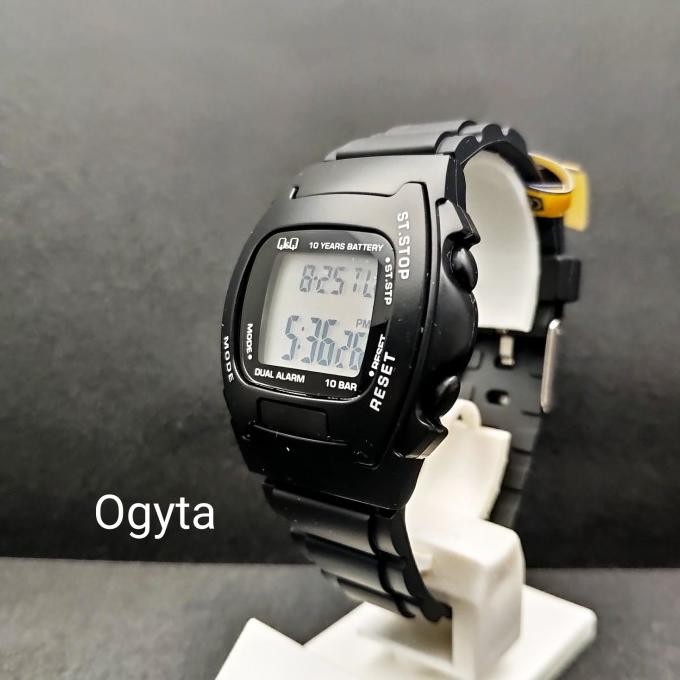 Q&Q QQ QnQ Digital Jam Tangan Original MAC5P108Y Full Black