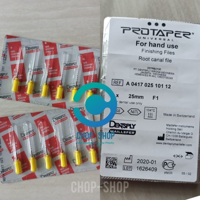 Promo Original Dentsply Protaper Universal Hand Use F1 F2 F3 F4 F5 Refill Termurah