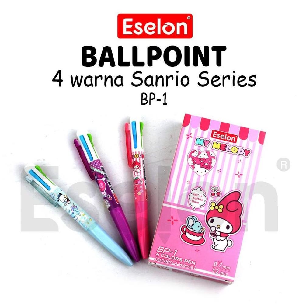 

1buah Pulpen Cetek 4 warna SANRIO BP-1 / Pulpen Cetek 4 Warna