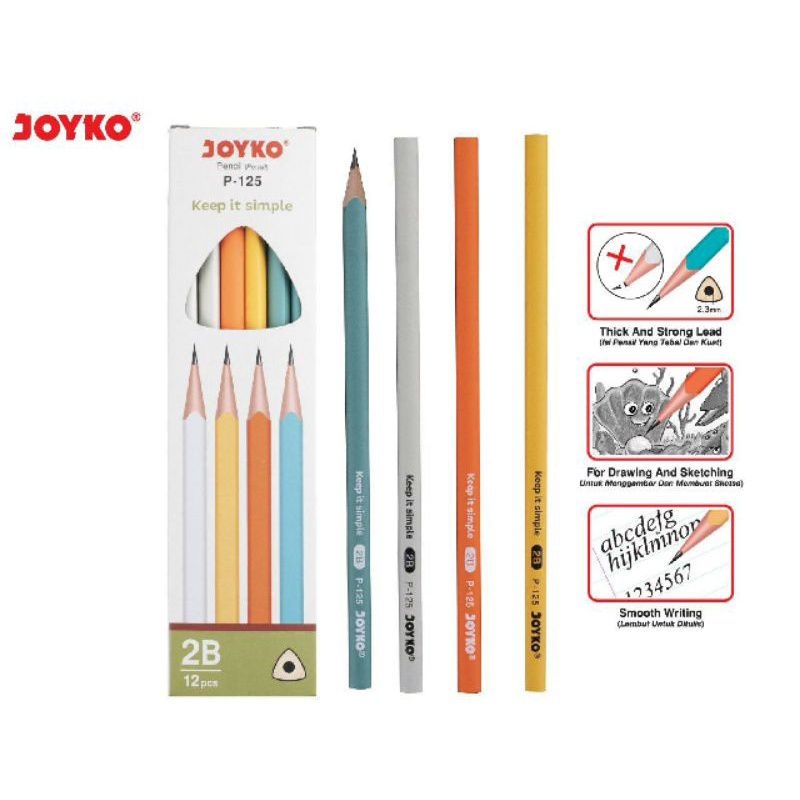 

Pensil Segitiga Joyko 2B P-125 Murah
