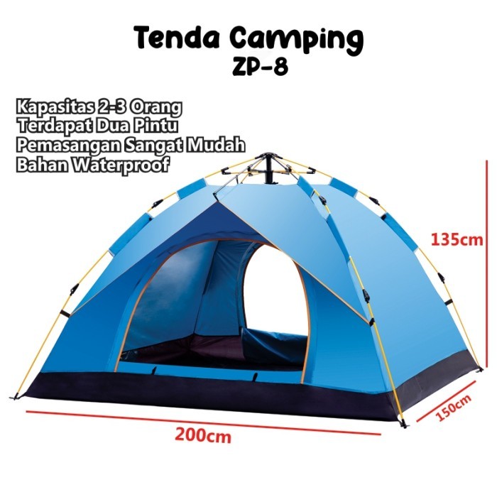 PROMO Tenda Camping Simple /Tenda Outdor/Tenda Camp Tenda ZP-8-ARMY TERMURAH
