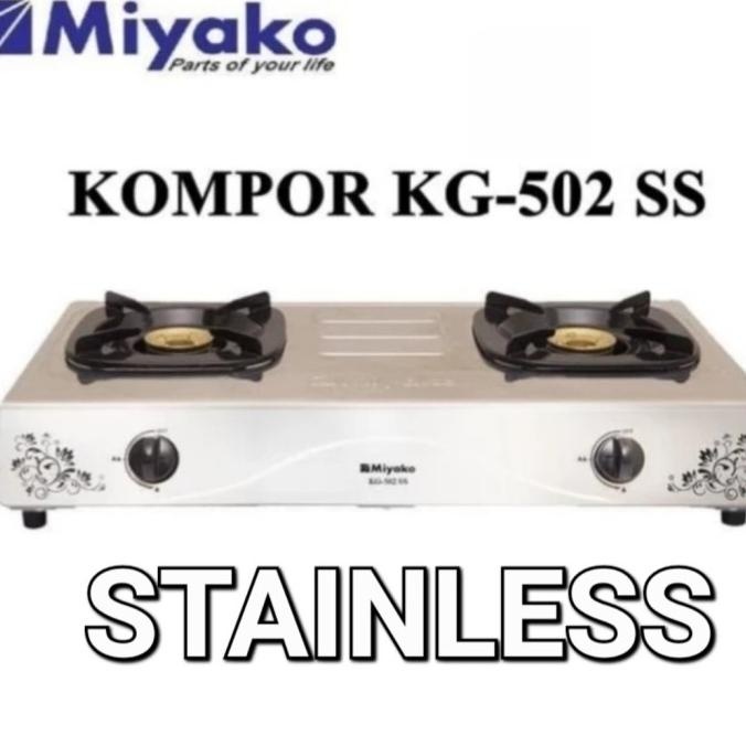 Kompor Gas Miyako Stainless 2 Tungku/Miyako Kompor Gas Stainless 2 Tungku Notifandre