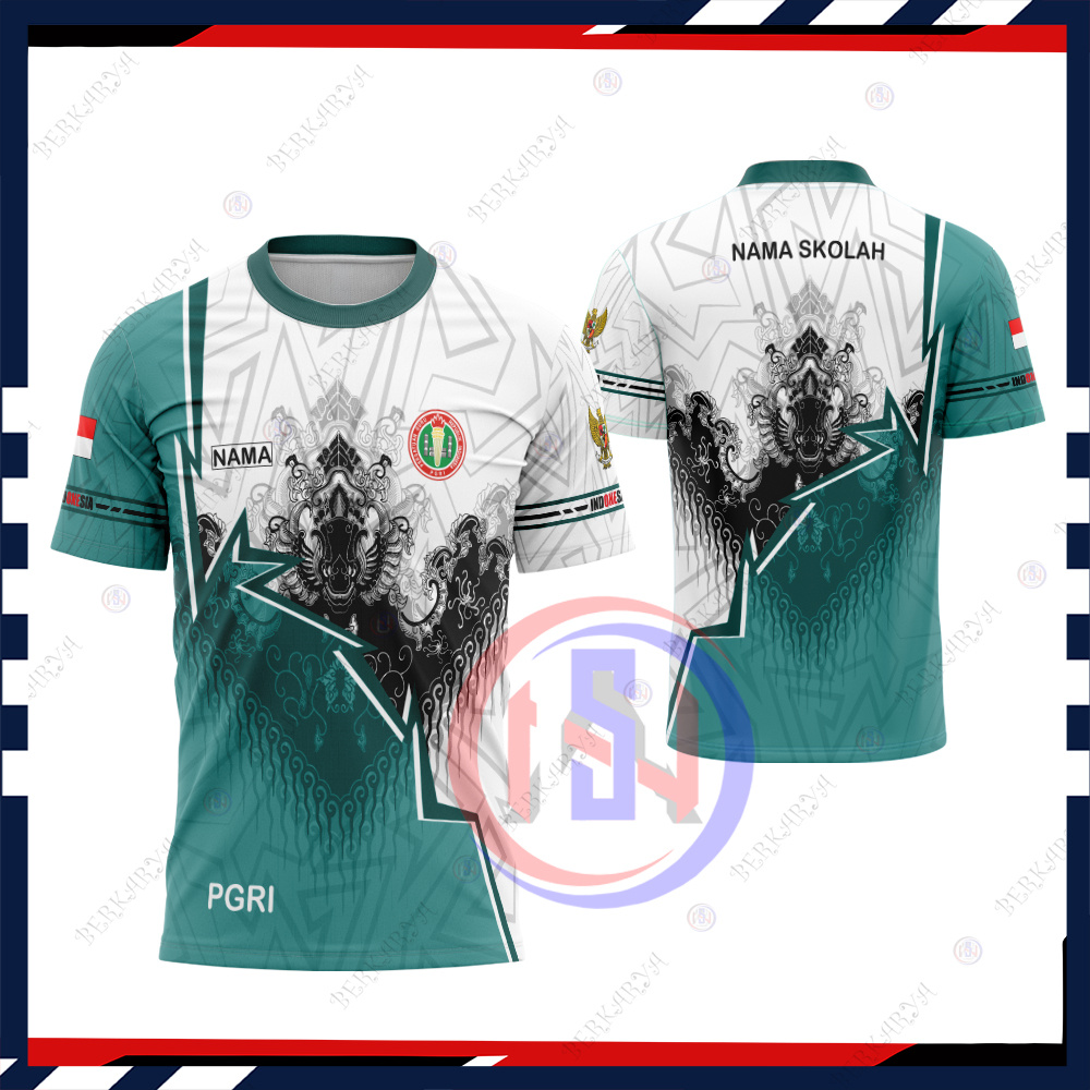 Kaos Jersey PGRI Pria / Baju PGRI Pria / Baju Guru Batik PGRI Fullprinting / Kaos PGRI Pria Terbaru