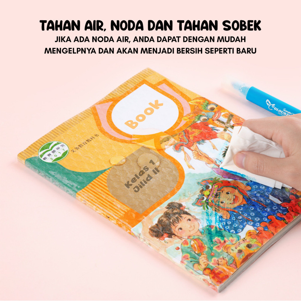 

Paus Biru - SAMPUL BUKU STIKER PVC FILM PELINDUNG BUKU TEKSTIL 10 LEMBAR TAHAN AIR DENGAN PEREKAT
