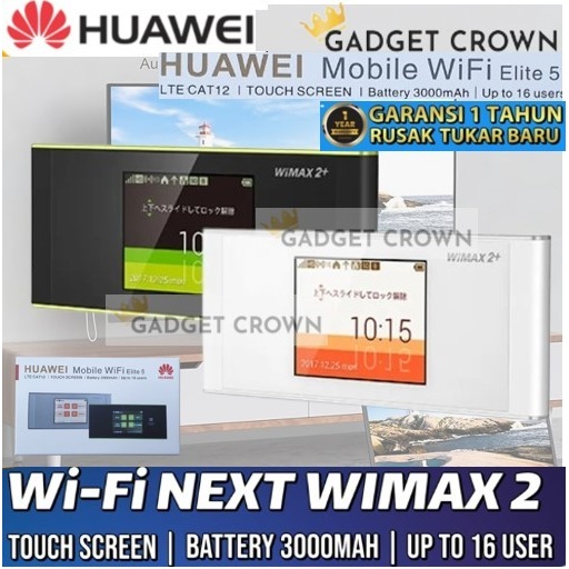 MIFI 4G HUAWEI ELITE 5 MODEM WIFI MOBILE PORTABLE CAT12 W05 WIMAX 2