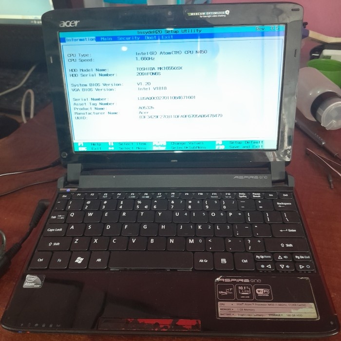 NETBOOK ACER ASPIRE ONE AO532
