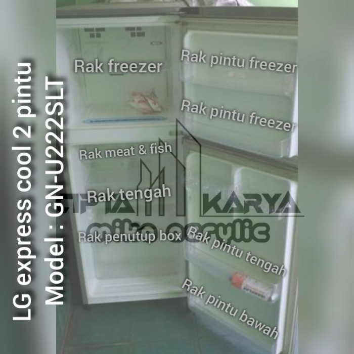 RAK KULKAS LG EXPRESS COOL 2 PINTU MODEL GN-U222SLT