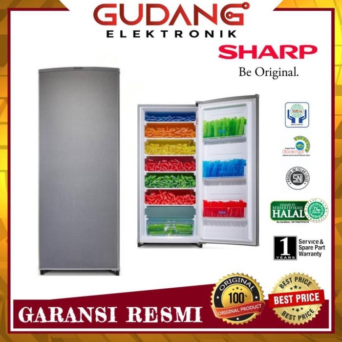 FREEZER SHARP FJM 189 N 8 RAK 150 LITER FJM-189N FREEZER KULKAS