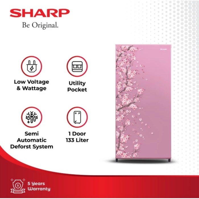 KULKAS 1 PINTU 1 RAK SHARP SAKURA