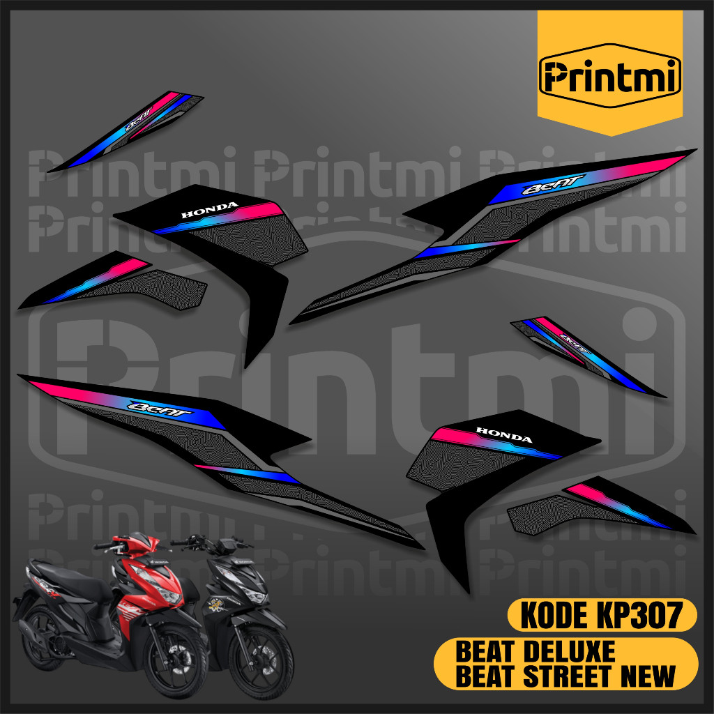 Striping Stiker Motor Beat Street New 2021 2022 2023 2024 Deluxe CBS ISS Variasi List Skotlet Printm