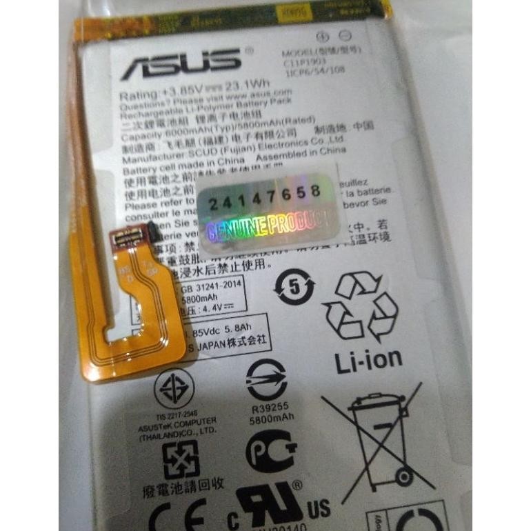 Asus C11P1903 Original 100% Genuine Battery Batre Baterai Asus Rog Phone 3 Rog 3 Zs661Ks