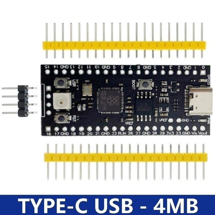 

BEST SELLER MICROCONTROLLER BOARD RASPBERRY PI RP2040 USB-C TYPE-C - 4MB FLASH