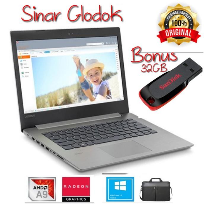 Tersedia Laptop Lenovo Ip330 Amd A9-9425-8Gb-1Tb-W10-Dvdrw-Vga Amd R5 Graphisc