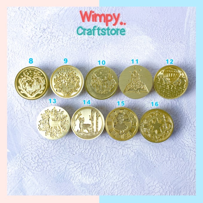 Lilin - Alat Wax Stamp Emboss Wax Sealing Stampel Lilin Hiasan Scrapbook