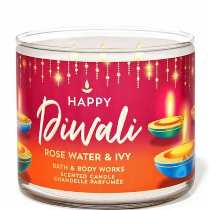Lilin - Rose Water & Ivy ( Lilin Aromatherapy / Aromaterapi / 3 - Wick Candle